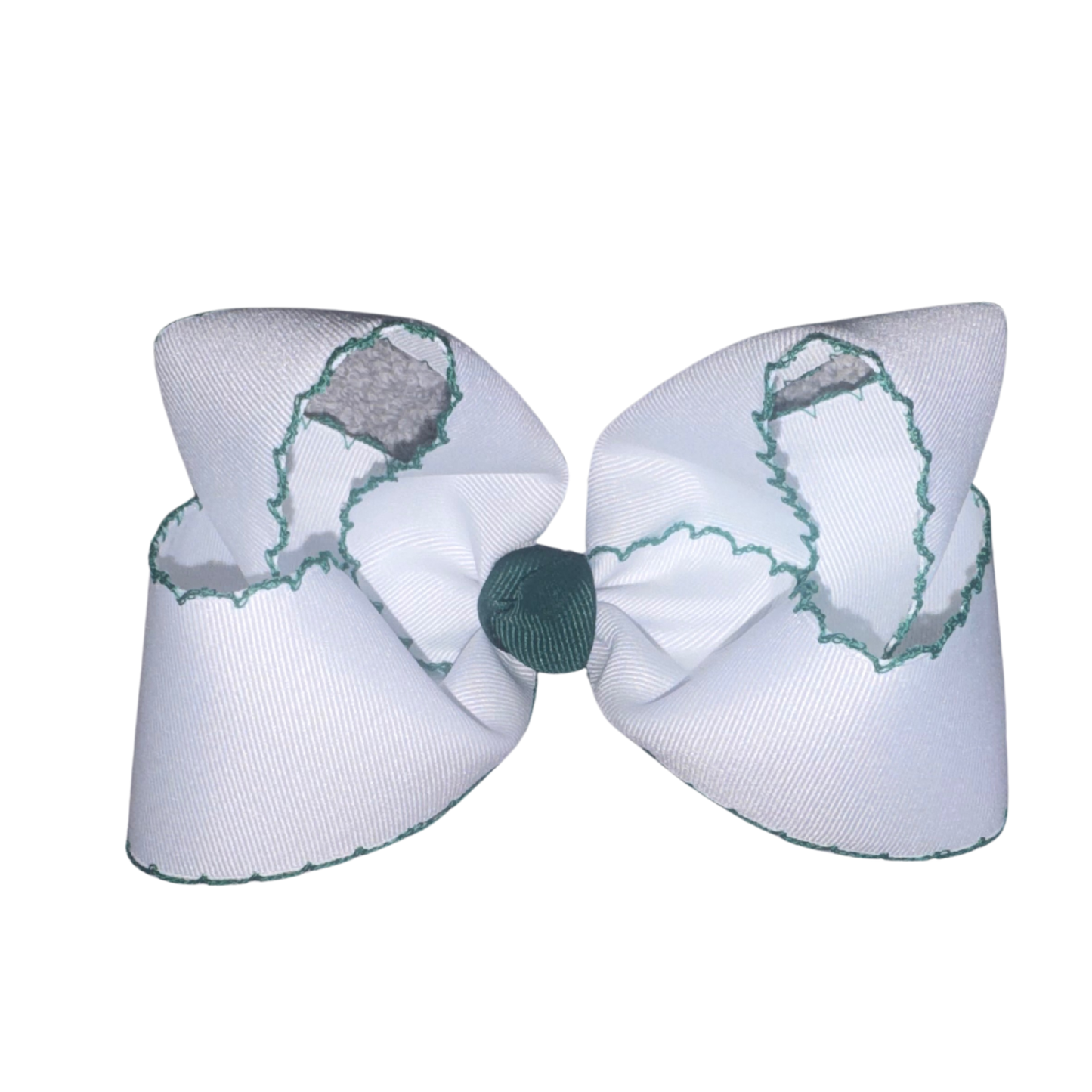 White and Green Moonstitch
