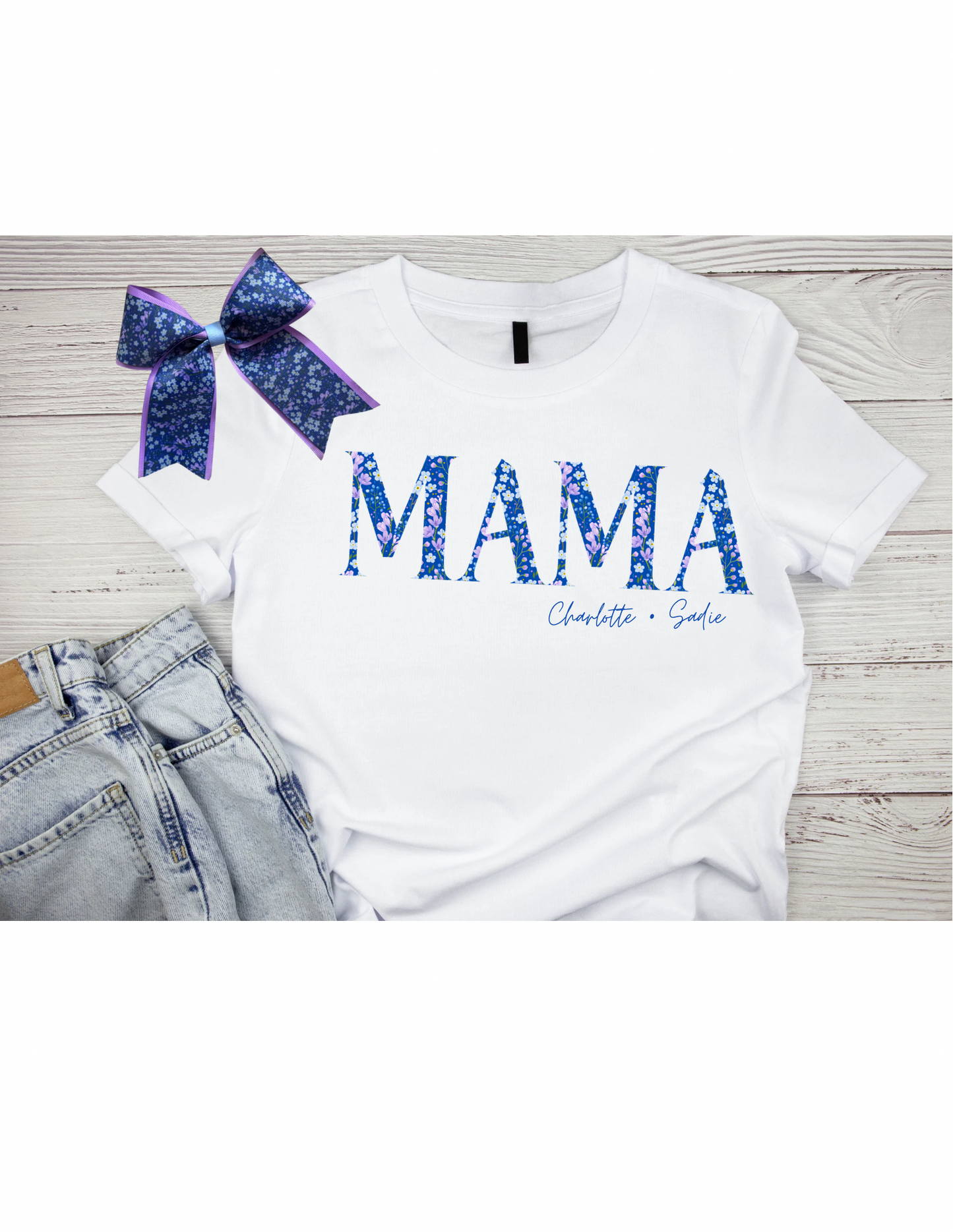 Blue Floral Mama