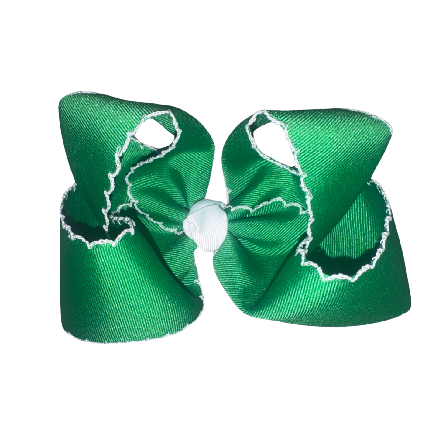 Green and White Moonstitch