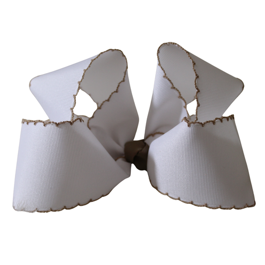 White and Tan Moonstitch