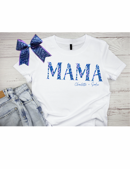 Blue Floral Mama