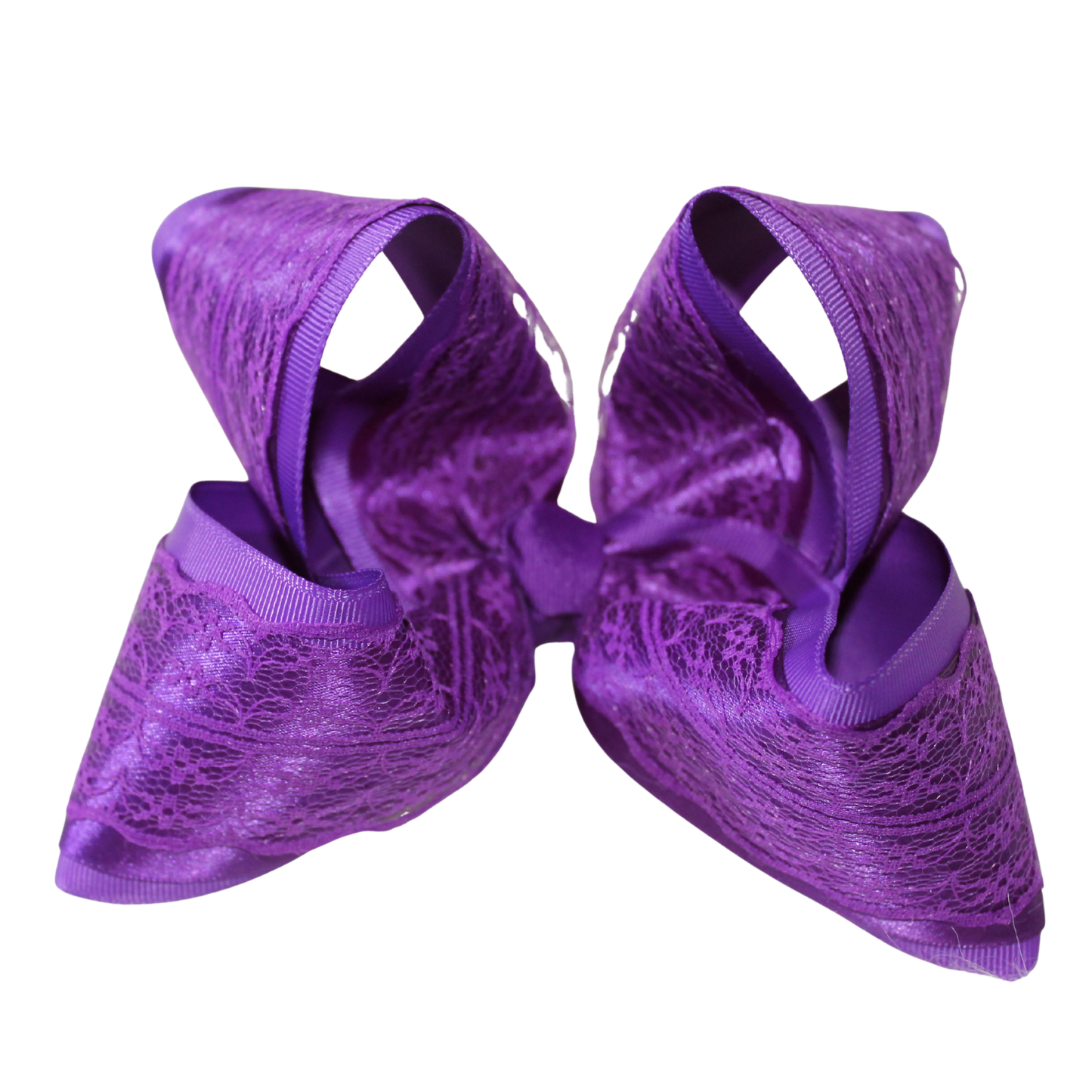 Purple satin and lace