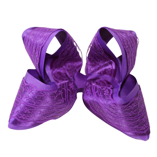 Purple satin and lace