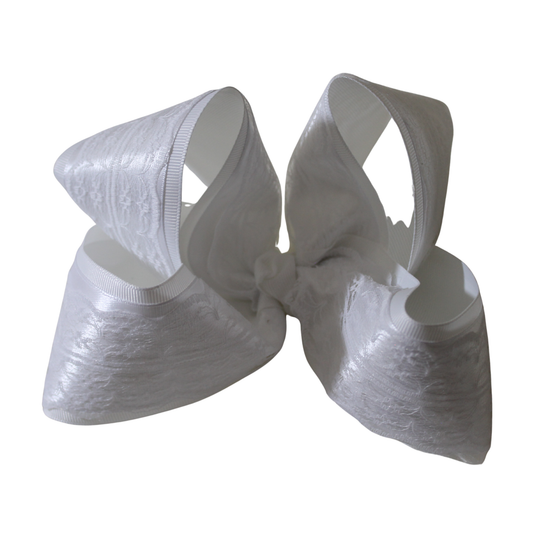 White satin and lace