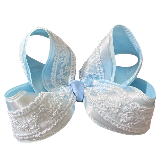 Baby Blue Satin and Lace