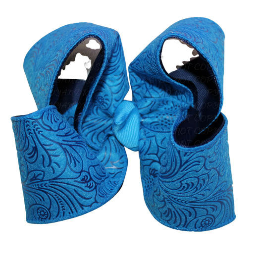 Blue Embossed